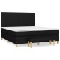 vidaXL Κρεβάτι Boxspring με Στρώμα Μαύρο 160x200 εκ. Υφασμάτινο