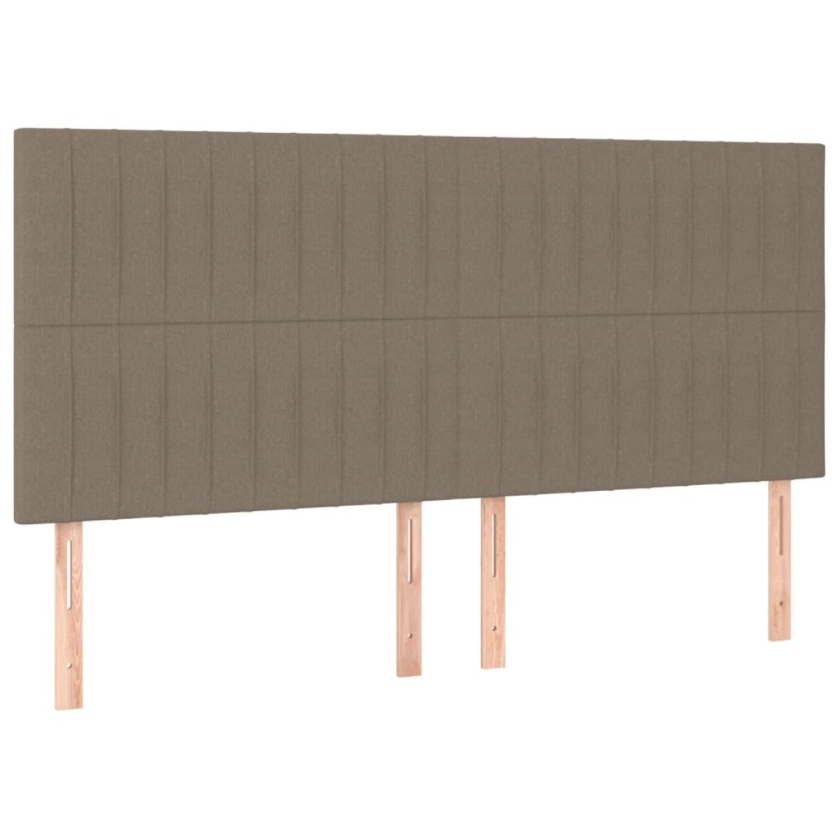 vidaXL Κρεβάτι Boxspring με Στρώμα Taupe 200x200 εκ. Υφασμάτινο