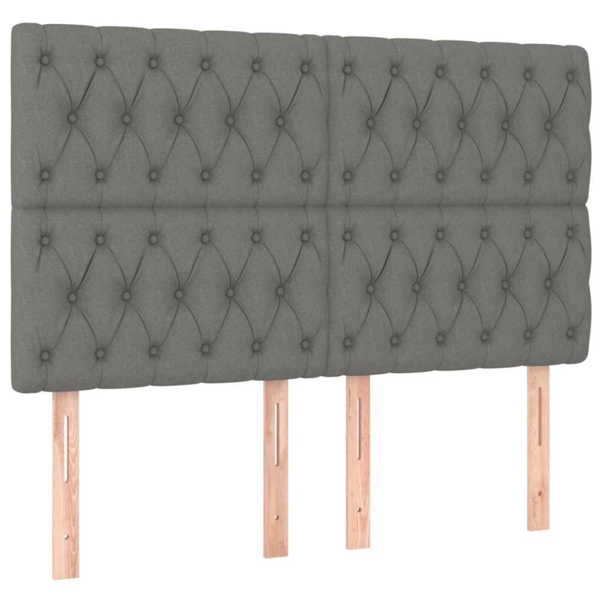 vidaXL Κρεβάτι Boxspring με Στρώμα Σκούρο Γκρι 140x200 εκ Υφασμάτινο