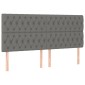 vidaXL Κρεβάτι Boxspring με Στρώμα Σκούρο Γκρι 180x200 εκ Υφασμάτιν