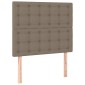 vidaXL Κρεβάτι Boxspring με Στρώμα Taupe 80x200 εκ. Υφασμάτινο