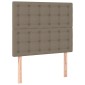 vidaXL Κρεβάτι Boxspring με Στρώμα Taupe 90x200 εκ. Υφασμάτινο