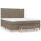 vidaXL Κρεβάτι Boxspring με Στρώμα Taupe 160x200 εκ. Υφασμάτινο