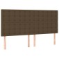 vidaXL Κρεβάτι Boxspring με Στρώμα Σκούρο Καφέ 200x200 εκ. Υφασμάτινο