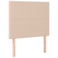vidaXL Κρεβάτι Boxspring με Στρώμα Καπουτσίνο 90x190εκ.από Συνθ. Δέρμα