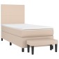 vidaXL Κρεβάτι Boxspring με Στρώμα Καπουτσίνο 100x200εκ.από Συνθ.Δέρμα