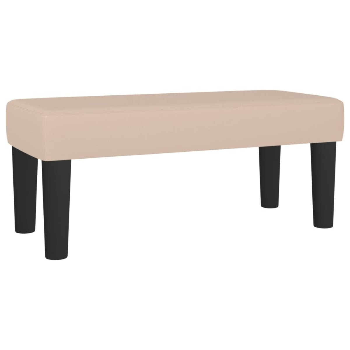 vidaXL Κρεβάτι Boxspring με Στρώμα Καπουτσίνο 100x200εκ.από Συνθ.Δέρμα