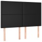 vidaXL Κρεβάτι Boxspring με Στρώμα Μαύρο 140x190εκ.από Συνθετικό Δέρμα