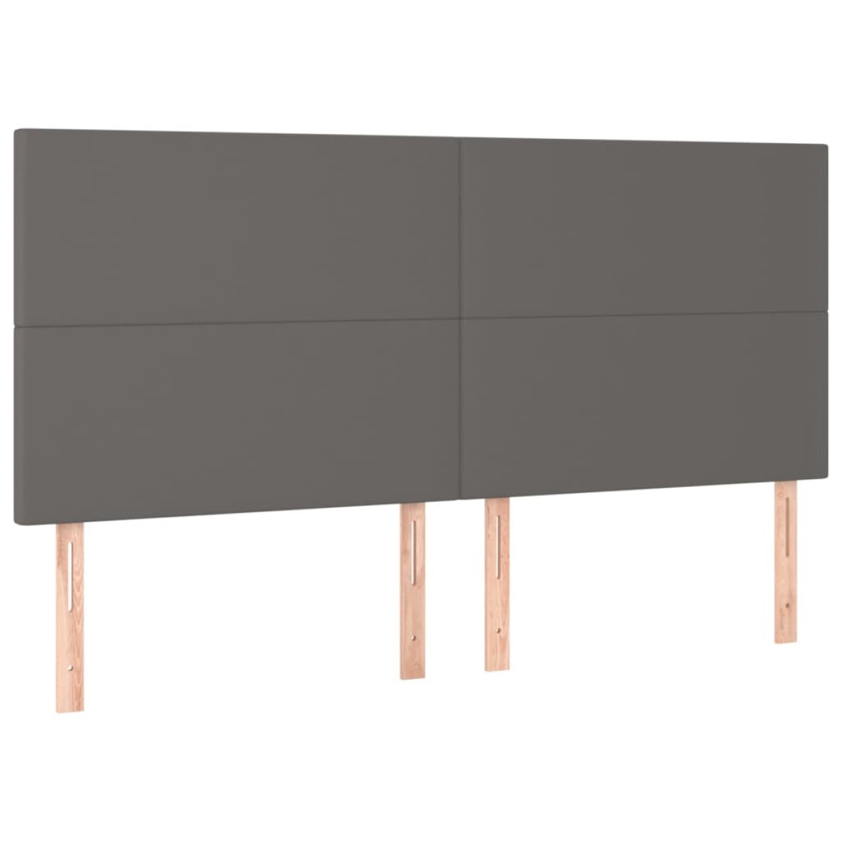 vidaXL Κρεβάτι Boxspring με Στρώμα Γκρι 160x200εκ. από Συνθετικό Δέρμα