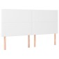 vidaXL Κρεβάτι Boxspring με Στρώμα Λευκό 200x200 εκ. Συνθετικό Δέρμα