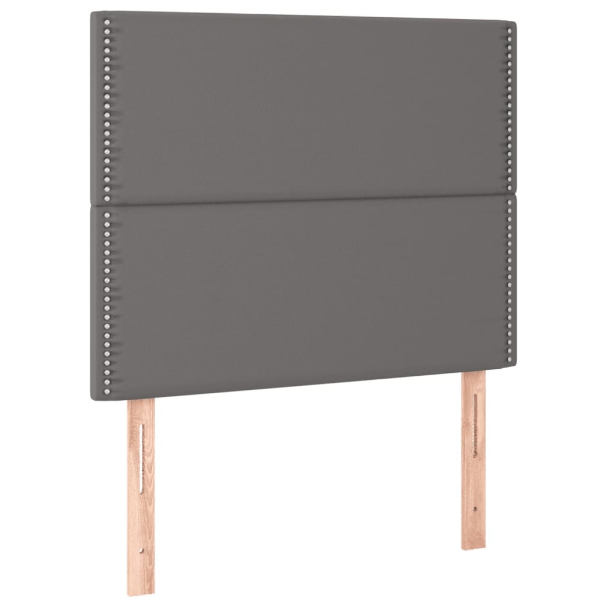 vidaXL Κρεβάτι Boxspring με Στρώμα Γκρι 120x200εκ. από Συνθετικό Δέρμα