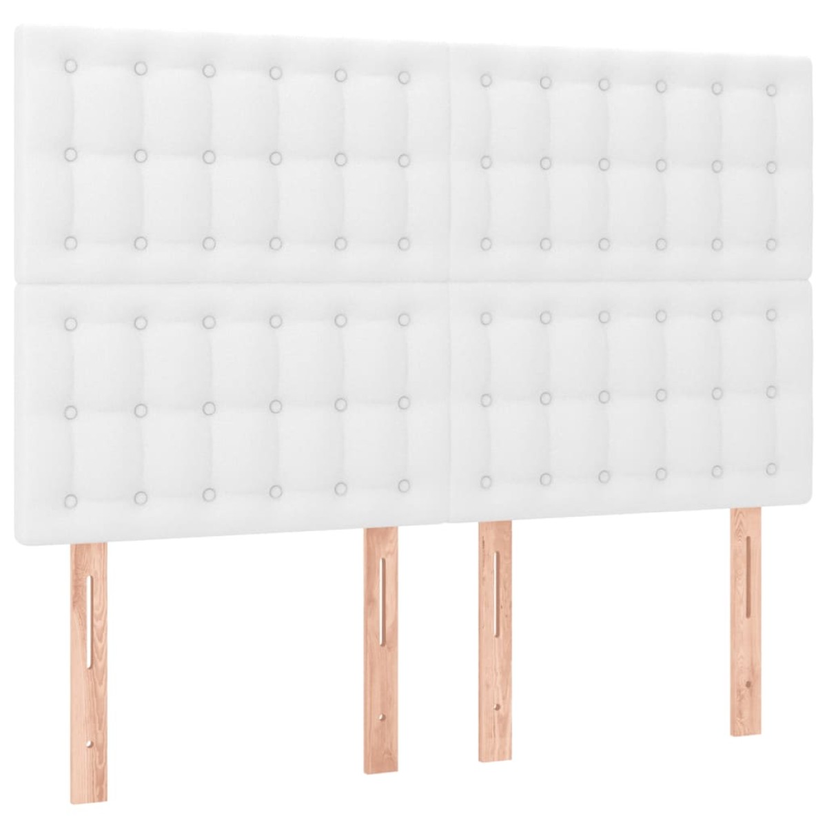 vidaXL Κρεβάτι Boxspring με Στρώμα Λευκό 140x200εκ.από Συνθετικό Δέρμα