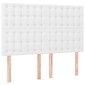 vidaXL Κρεβάτι Boxspring με Στρώμα Λευκό 140x200εκ.από Συνθετικό Δέρμα