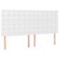 vidaXL Κρεβάτι Boxspring με Στρώμα Λευκό 160x200εκ.από Συνθετικό Δέρμα
