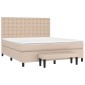 vidaXL Κρεβάτι Boxspring με Στρώμα Καπουτσίνο 160x200εκ.από Συνθ.Δέρμα