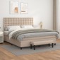 vidaXL Κρεβάτι Boxspring με Στρώμα Καπουτσίνο 160x200εκ.από Συνθ.Δέρμα