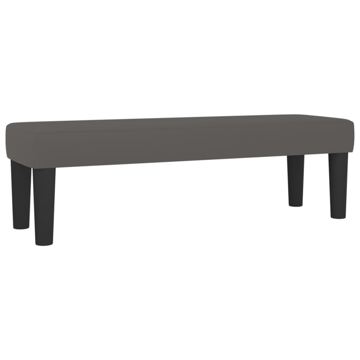 vidaXL Κρεβάτι Boxspring με Στρώμα Γκρι 180x200 εκ. Συνθετικό Δέρμα