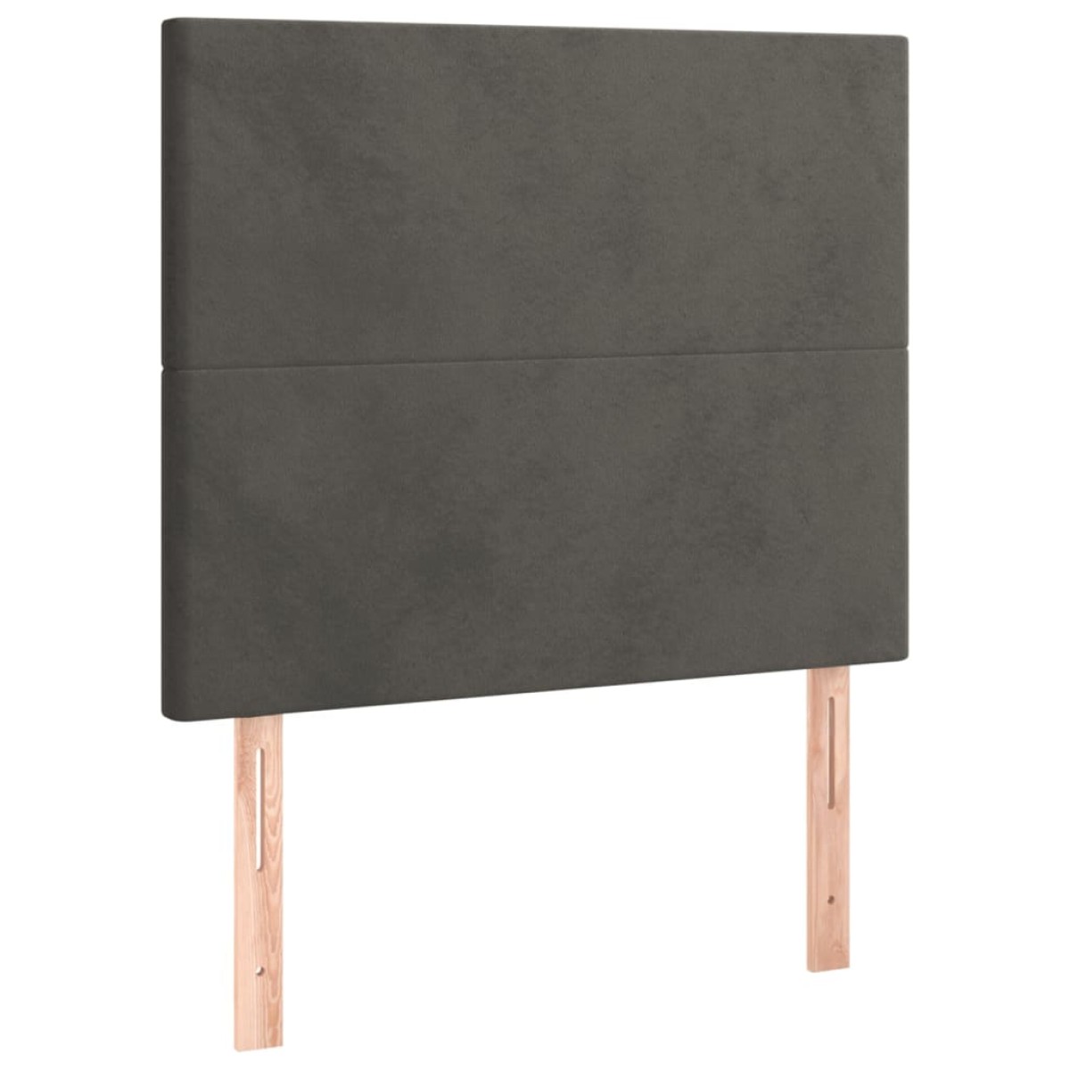 vidaXL Κρεβάτι Boxspring με Στρώμα Σκούρο Γκρι 100x200 εκ. Βελούδινο