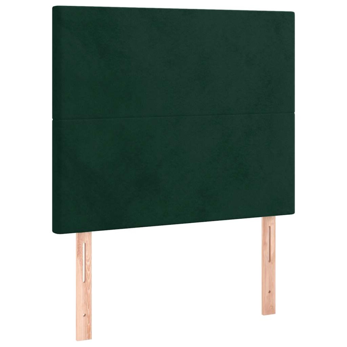 vidaXL Κρεβάτι Boxspring με Στρώμα Σκούρο Πράσινο 100x200εκ. Βελούδινο