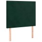 vidaXL Κρεβάτι Boxspring με Στρώμα Σκούρο Πράσινο 100x200εκ. Βελούδινο