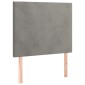 vidaXL Κρεβάτι Boxspring με Στρώμα Ανοιχτό Γκρι 120x200 εκ. Βελούδινο
