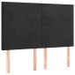 vidaXL Κρεβάτι Boxspring με Στρώμα Μαύρο 140x190 εκ. Βελούδινο