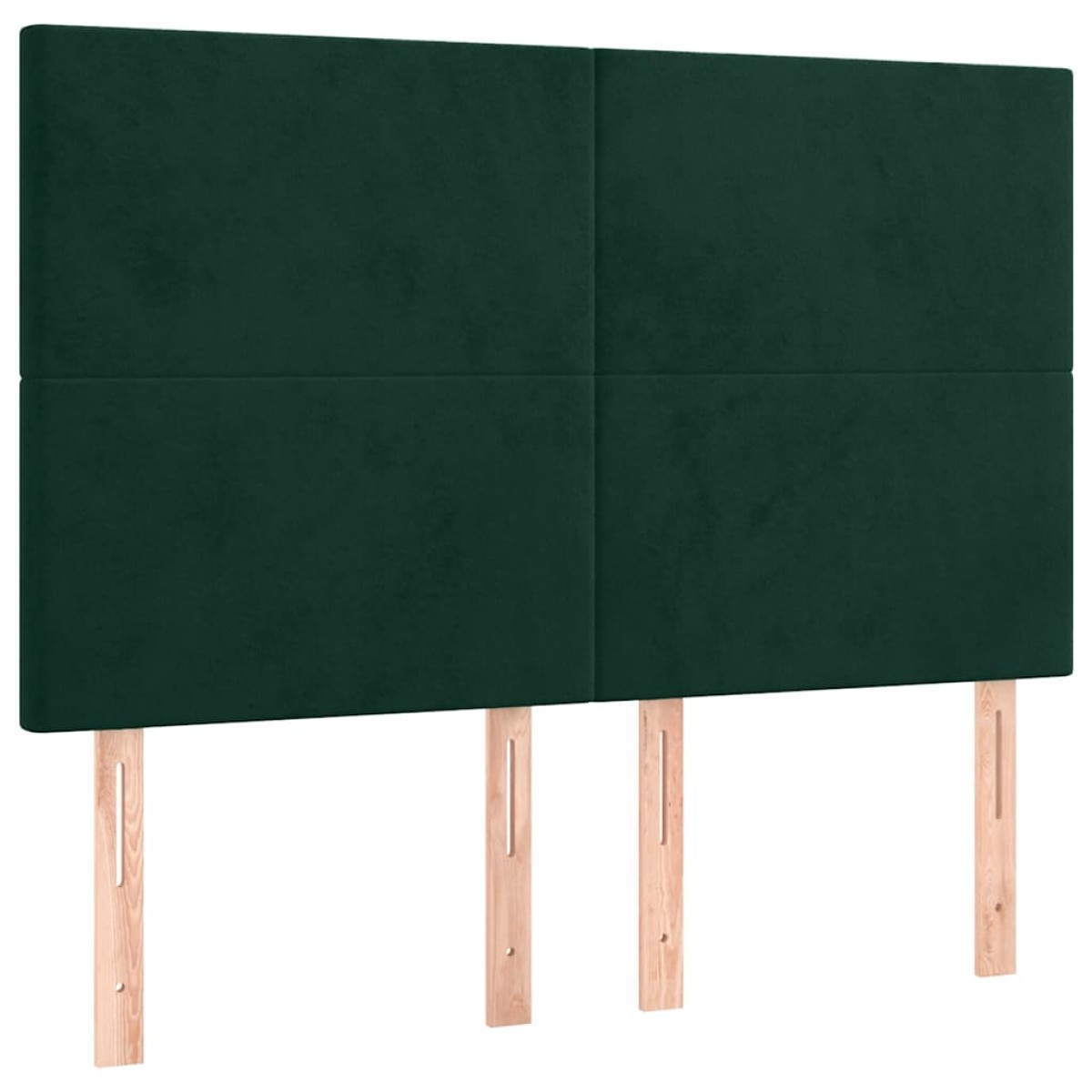 vidaXL Κρεβάτι Boxspring με Στρώμα Σκούρο Πράσινο 140x190εκ. Βελούδινο