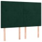 vidaXL Κρεβάτι Boxspring με Στρώμα Σκούρο Πράσινο 140x190εκ. Βελούδινο