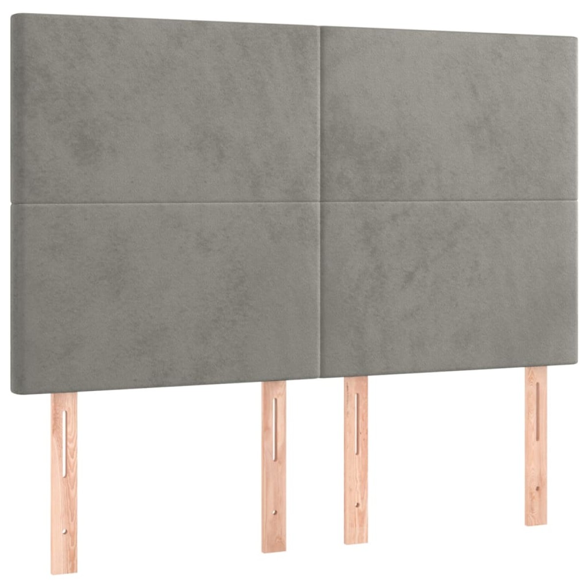 vidaXL Κρεβάτι Boxspring με Στρώμα Ανοιχτό Γκρι 140x200 εκ. Βελούδινο
