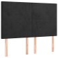 vidaXL Κρεβάτι Boxspring με Στρώμα Μαύρο 140x200 εκ. Βελούδινο