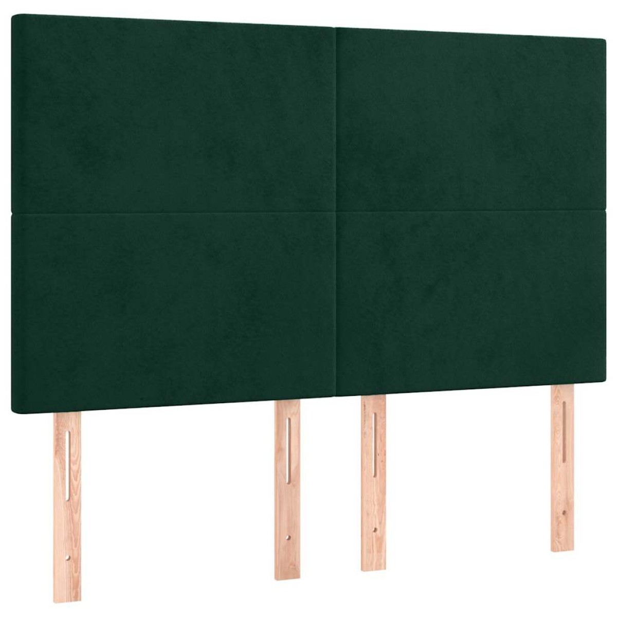 vidaXL Κρεβάτι Boxspring με Στρώμα Σκούρο Πράσινο 140x200εκ. Βελούδινο