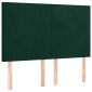 vidaXL Κρεβάτι Boxspring με Στρώμα Σκούρο Πράσινο 140x200εκ. Βελούδινο