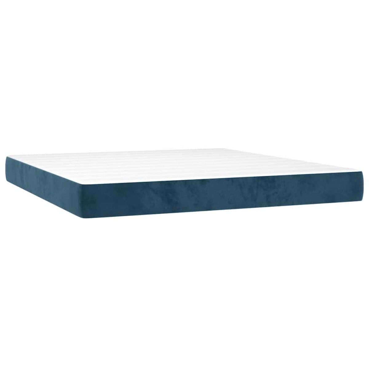vidaXL Κρεβάτι Boxspring με Στρώμα Σκούρο Μπλε 160x200 εκ. Βελούδινο