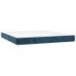 vidaXL Κρεβάτι Boxspring με Στρώμα Σκούρο Μπλε 160x200 εκ. Βελούδινο
