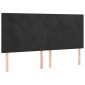 vidaXL Κρεβάτι Boxspring με Στρώμα Μαύρο 180x200 εκ. Βελούδινο