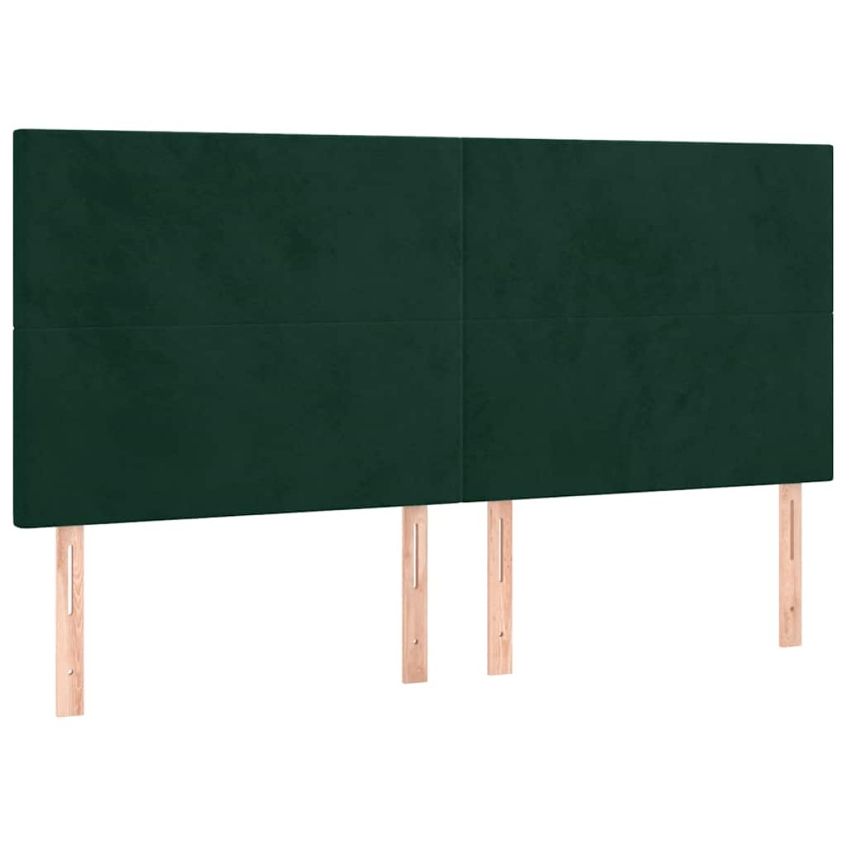 vidaXL Κρεβάτι Boxspring με Στρώμα Σκούρο Πράσινο 180x200εκ. Βελούδινο