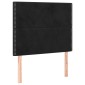 vidaXL Κρεβάτι Boxspring με Στρώμα Μαύρο 90x200 εκ. Βελούδινο