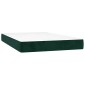 vidaXL Κρεβάτι Boxspring με Στρώμα Σκούρο Πράσινο 100x200εκ. Βελούδινο