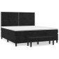 vidaXL Κρεβάτι Boxspring με Στρώμα Μαύρο 160x200 εκ. Βελούδινο