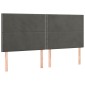 vidaXL Κρεβάτι Boxspring με Στρώμα Σκούρο Γκρι 180x200 εκ. Βελούδινο