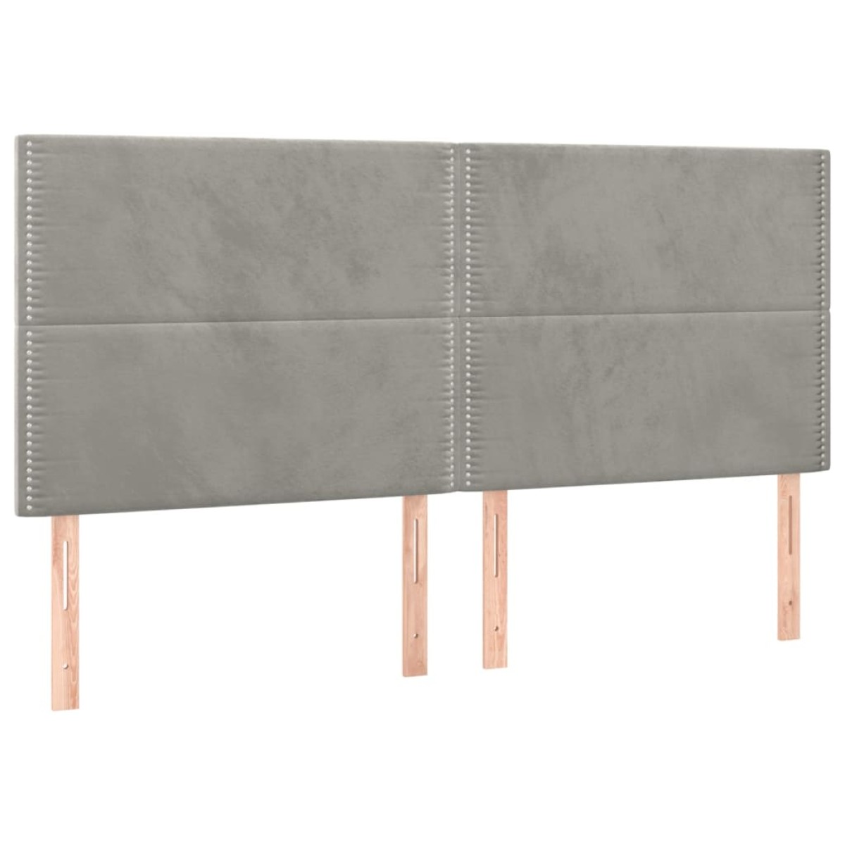 vidaXL Κρεβάτι Boxspring με Στρώμα Ανοιχτό Γκρι 200x200 εκ. Βελούδινο