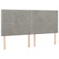 vidaXL Κρεβάτι Boxspring με Στρώμα Ανοιχτό Γκρι 200x200 εκ. Βελούδινο