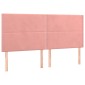 vidaXL Κρεβάτι Boxspring με Στρώμα Ροζ 200x200 εκ. Βελούδινο