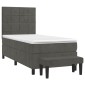 vidaXL Κρεβάτι Boxspring με Στρώμα Σκούρο Γκρι 80x200 εκ. Βελούδινο