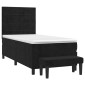 vidaXL Κρεβάτι Boxspring με Στρώμα Μαύρο 80 x 200 εκ. Βελούδινο