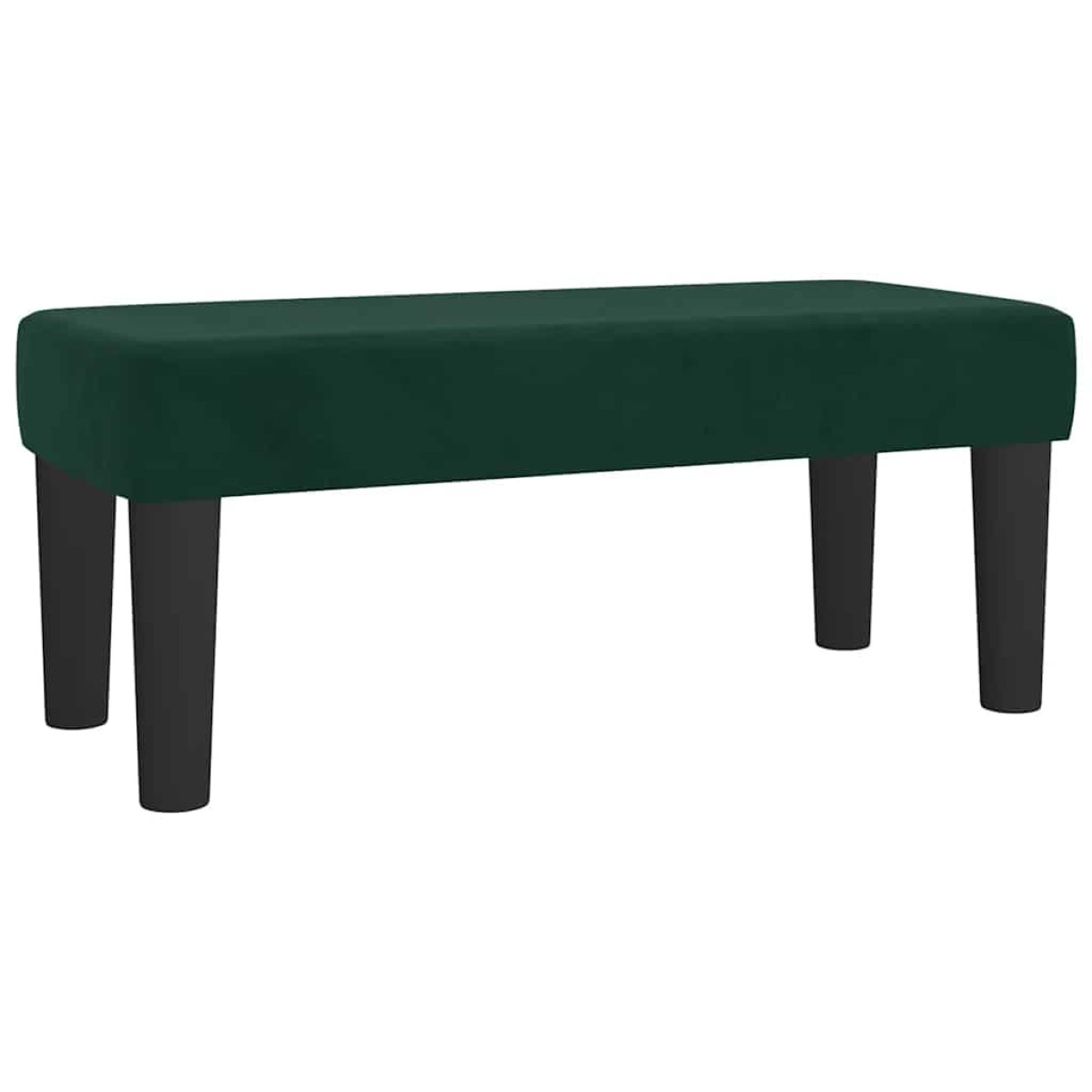 vidaXL Κρεβάτι Boxspring με Στρώμα Σκούρο Πράσινο 100x200εκ. Βελούδινο