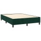 vidaXL Κρεβάτι Boxspring με Στρώμα Σκούρο Πράσινο 120x200εκ. Βελούδινο