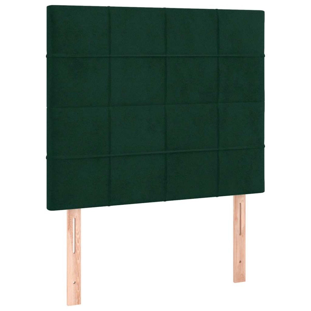 vidaXL Κρεβάτι Boxspring με Στρώμα Σκούρο Πράσινο 120x200εκ. Βελούδινο