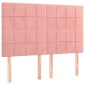 vidaXL Κρεβάτι Boxspring με Στρώμα Ροζ 140x200 εκ. Βελούδινο