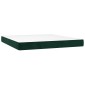 vidaXL Κρεβάτι Boxspring με Στρώμα Σκούρο Πράσινο 180x200εκ. Βελούδινο